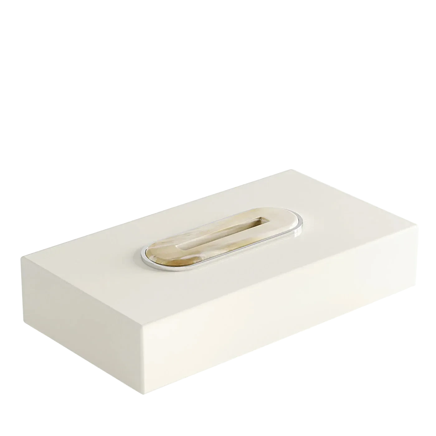 Scatola per Fazzoletti in Avorio Lucido