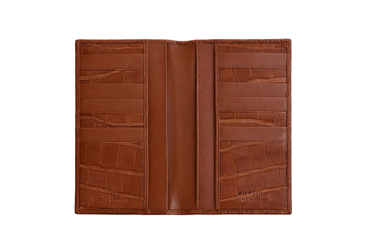 Portafoglio Lungo Alligatore & Pelle