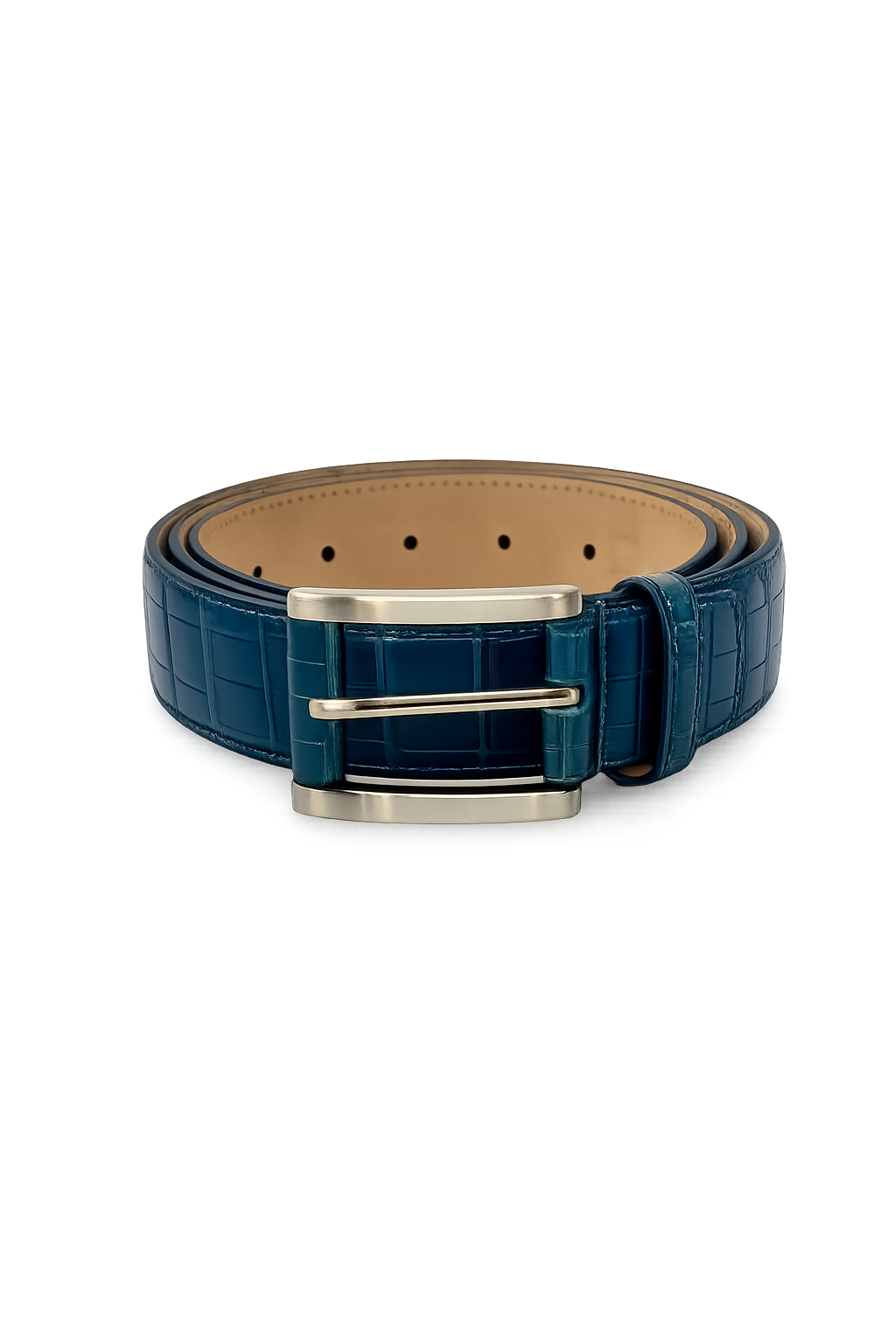 Cintura in Alligatore Turchese