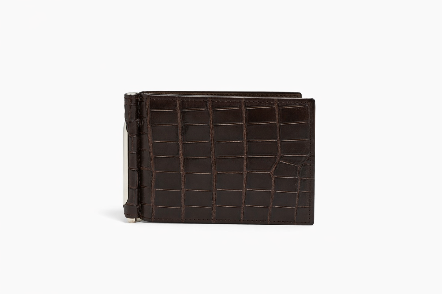 Portafoglio con clip in Alligatore