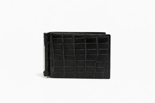 Portafoglio con clip in Alligatore