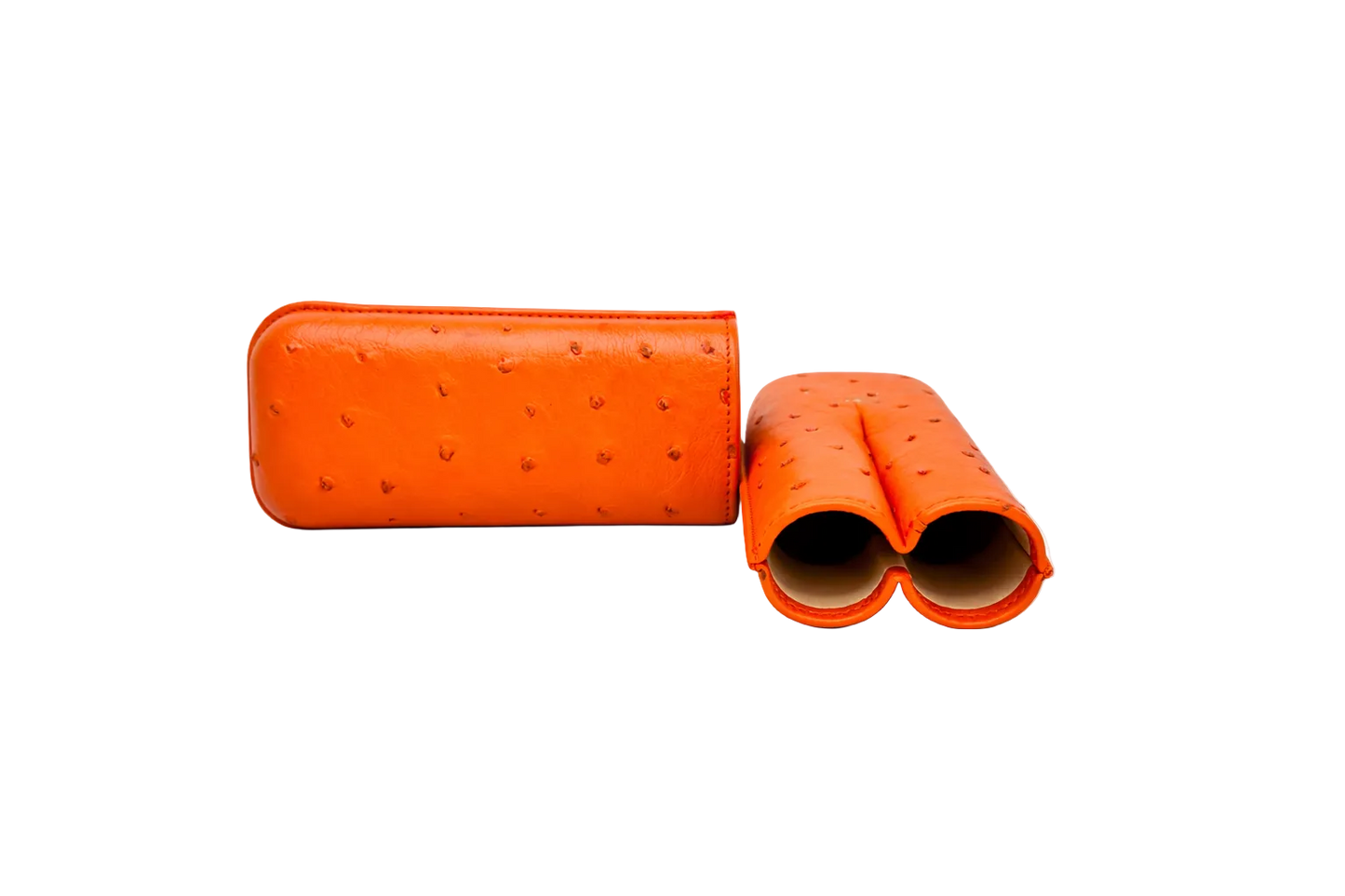 Portasigari Doppio in Struzzo