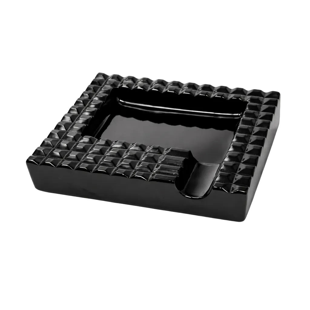 Posacenere in Cristallo Nero