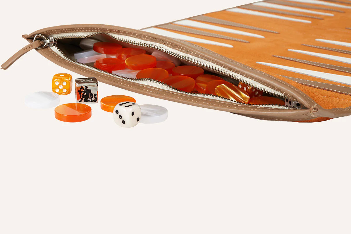 Backgammon da Viaggio Arancio