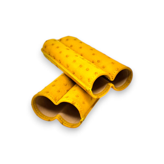 Portasigari Doppio in Struzzo