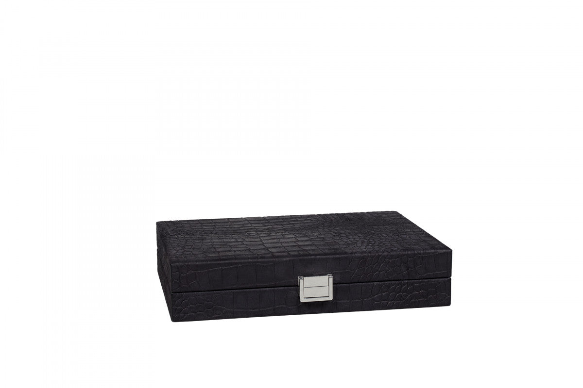 Backgammon - Small Alligator Effect Black