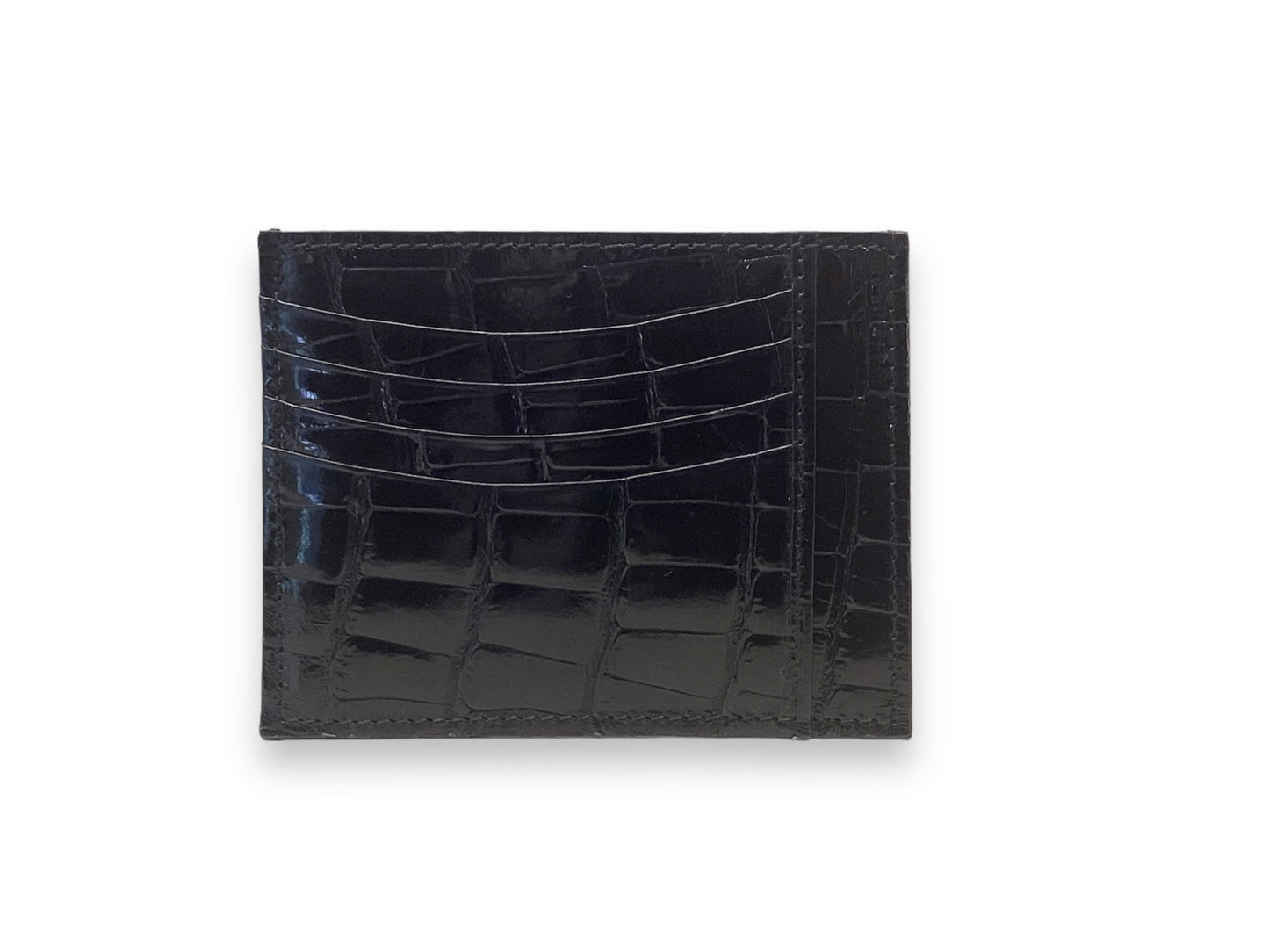 Porta carte Grande in Alligatore Lucido