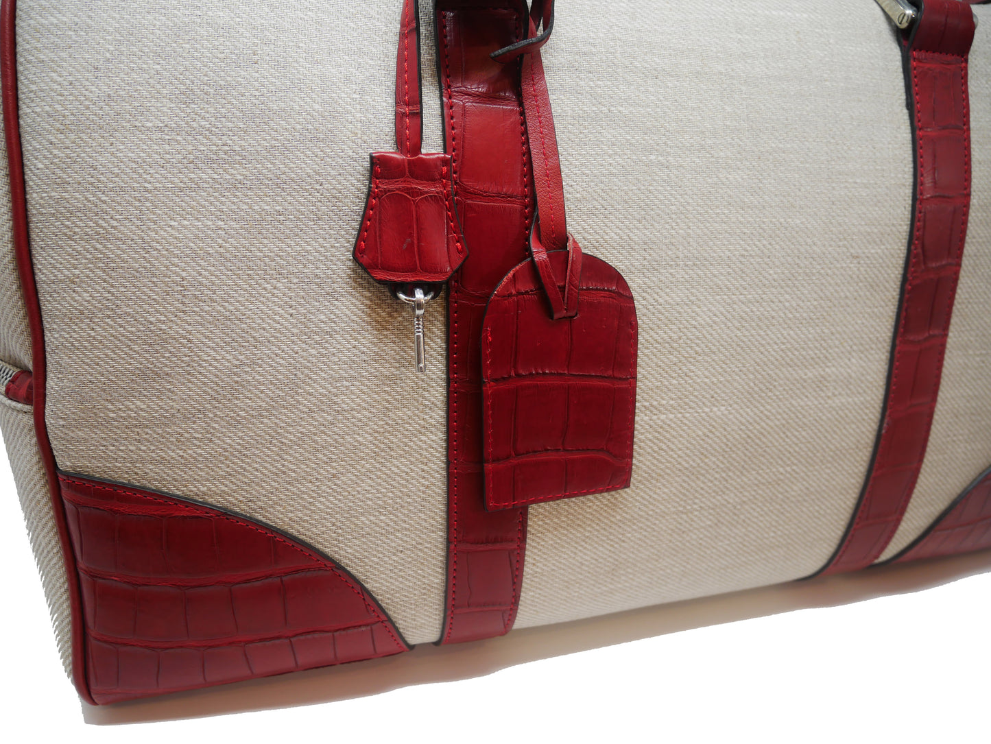 Sac de sport en toile et alligator