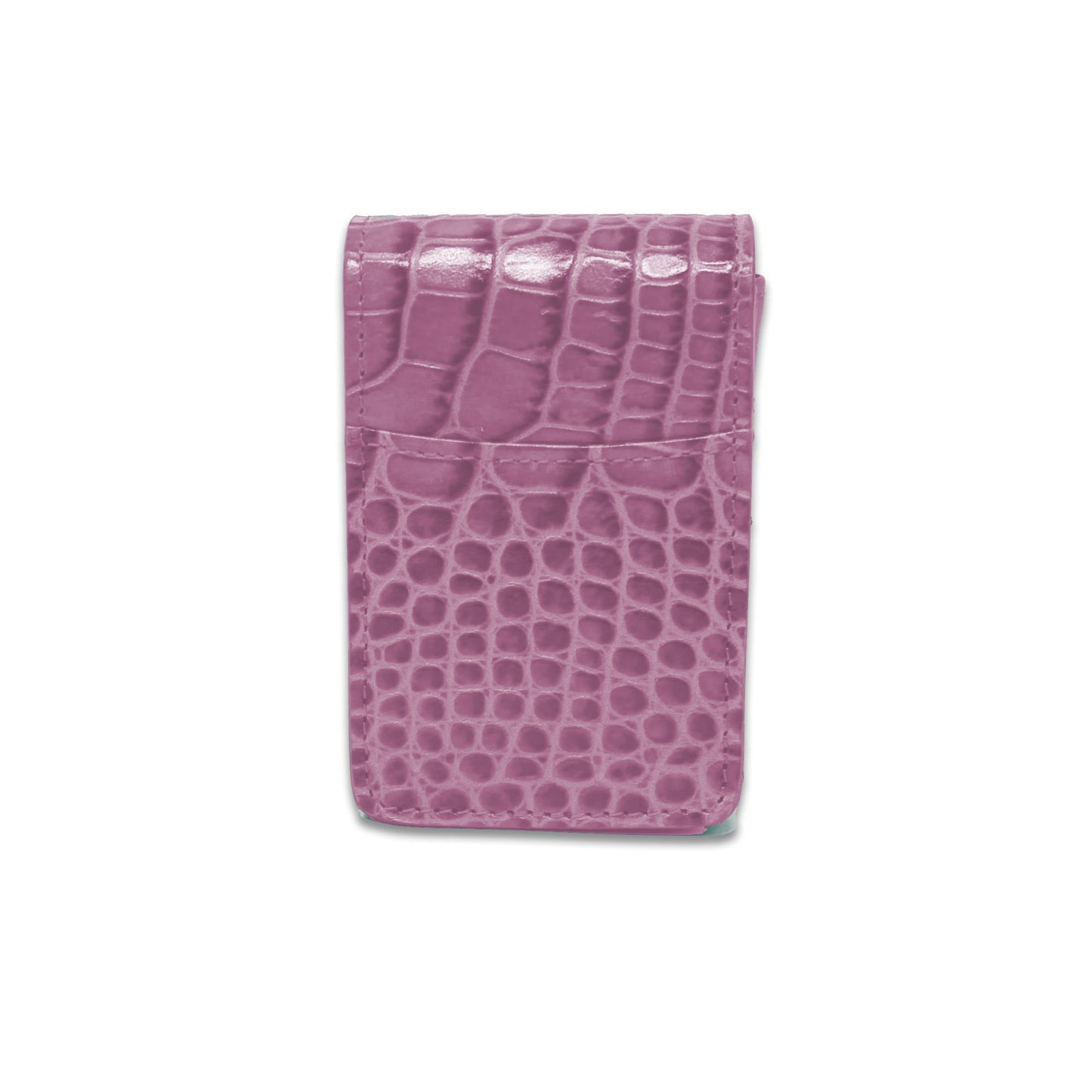 Cigarette Case - Pink Crocodile