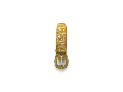 Cintura da Donna in Coccodrillo Lucido Beige