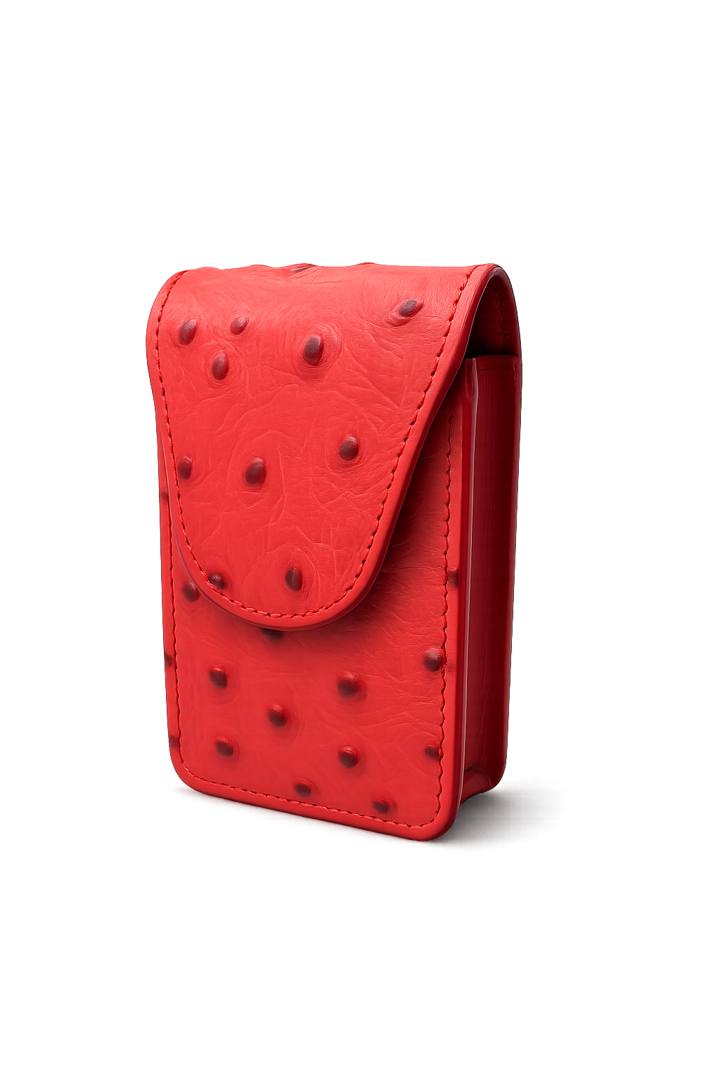 Portasigarette Effetto Struzzo Rosso