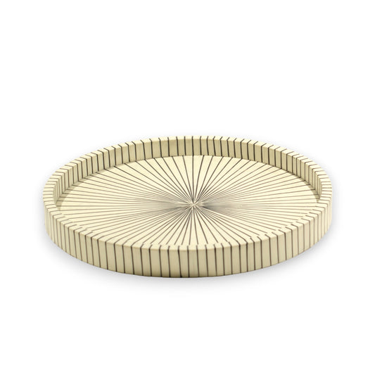 Plateau rond Noir/Blanc