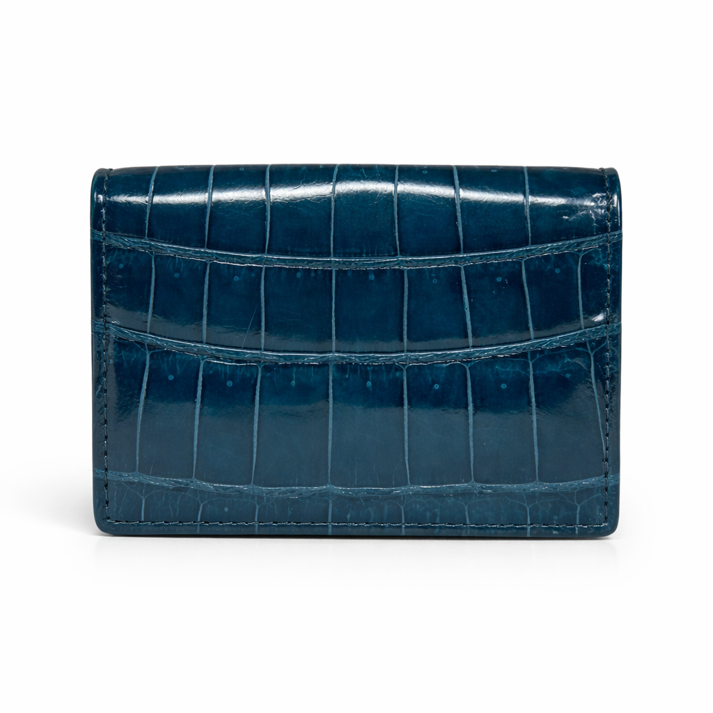 Porta carte in Coccodrillo Lucido