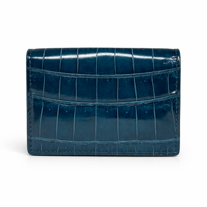 Porta carte in Coccodrillo Lucido