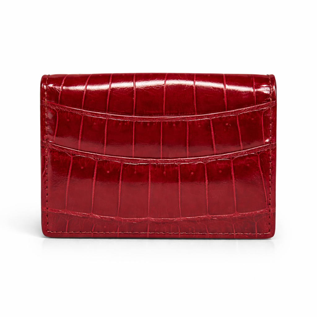 Porta carte in Coccodrillo Lucido