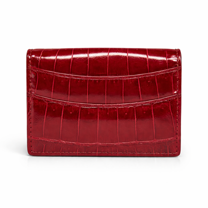 Porta carte in Coccodrillo Lucido