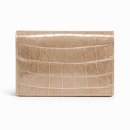 Porta carte in Coccodrillo Lucido