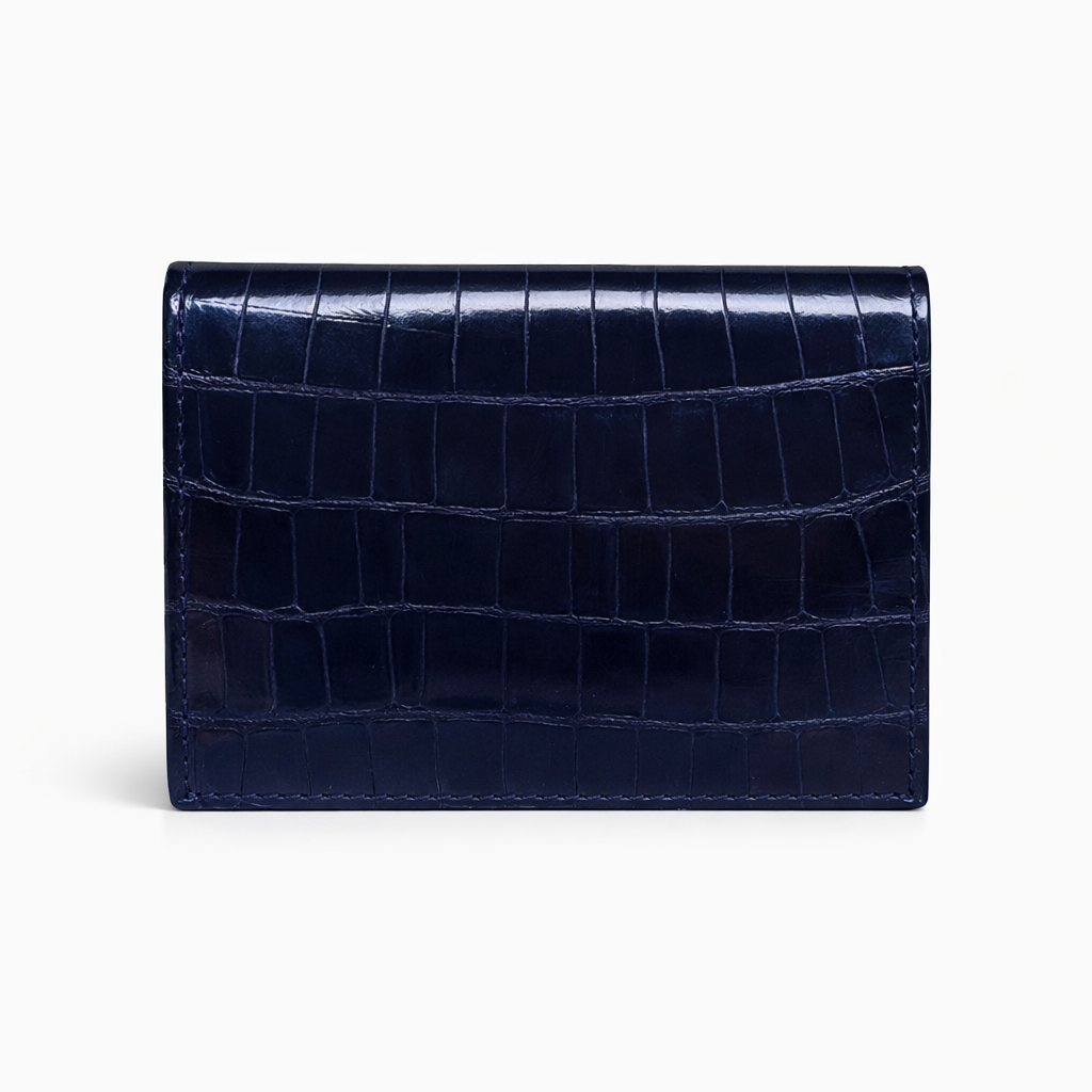 Porta carte in Coccodrillo Lucido