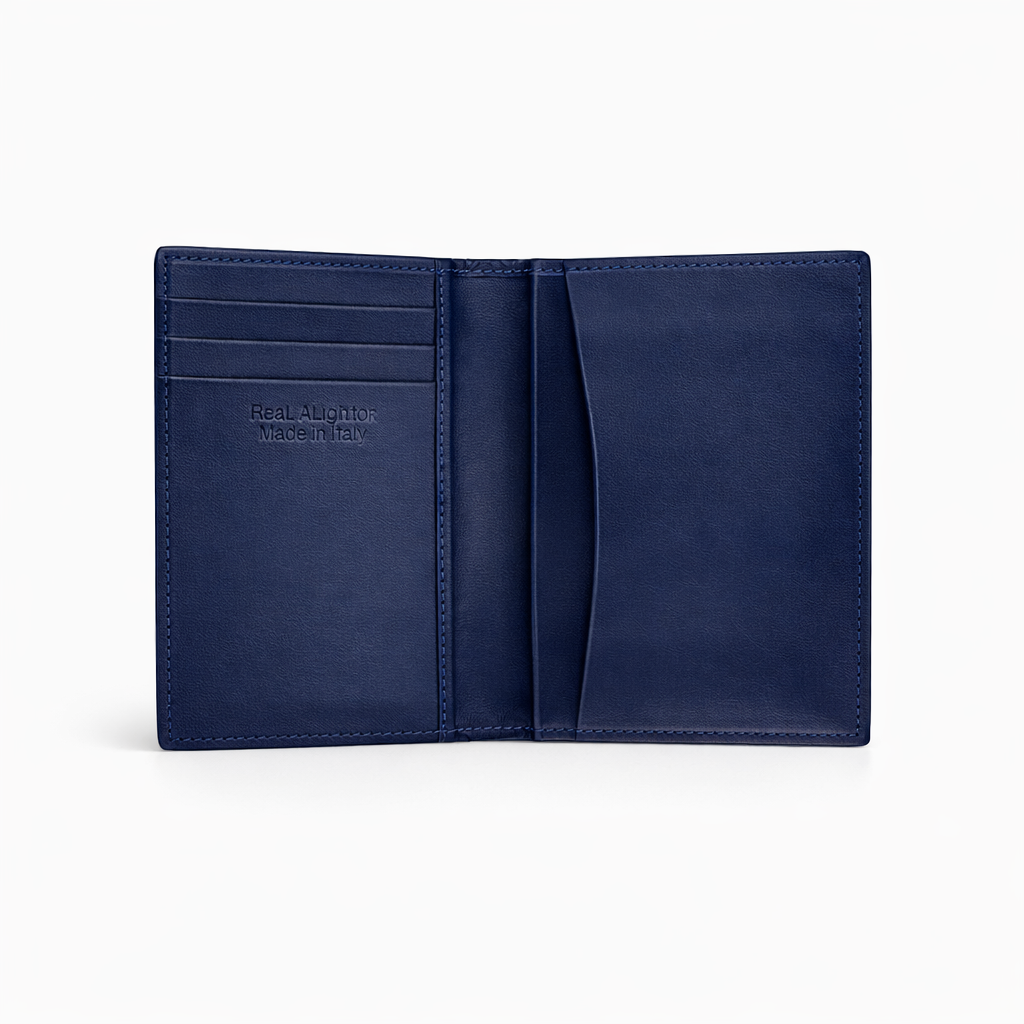 Porta carte in Coccodrillo Lucido