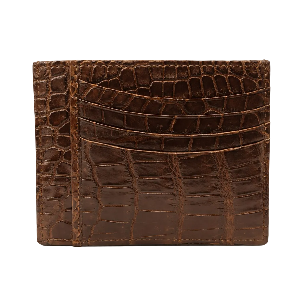Porta carte Grande in Alligatore