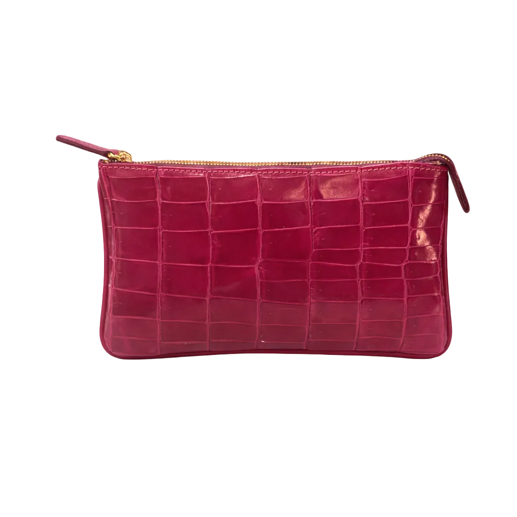 Pochette in Alligatore con Tracolla