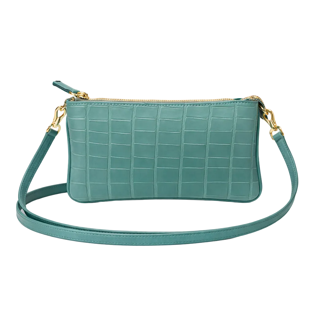 Pochette in Alligatore con Tracolla