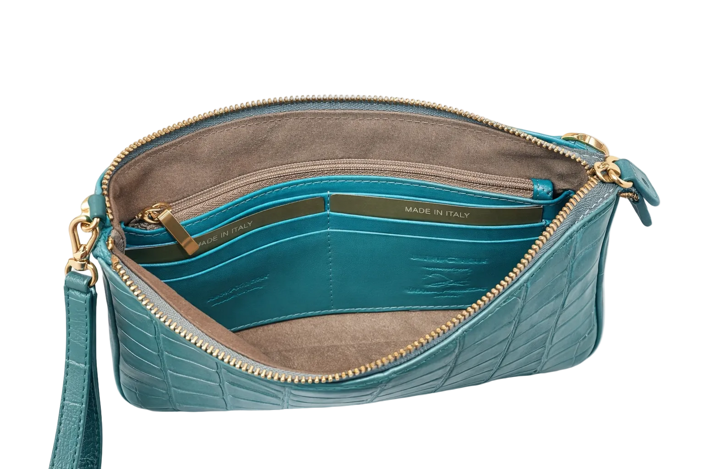 Pochette in Alligatore con Tracolla