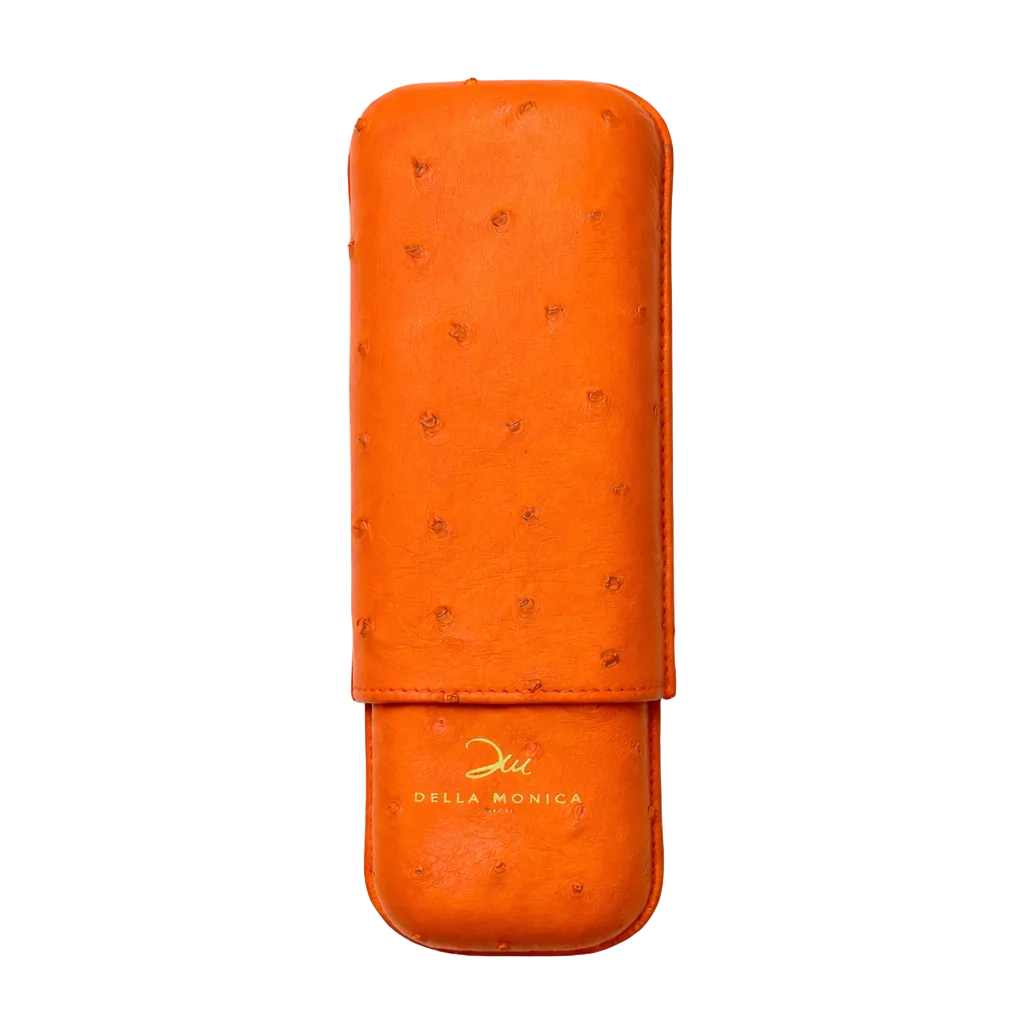 Portasigari Doppio in Struzzo