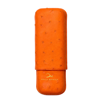 Portasigari Doppio in Struzzo