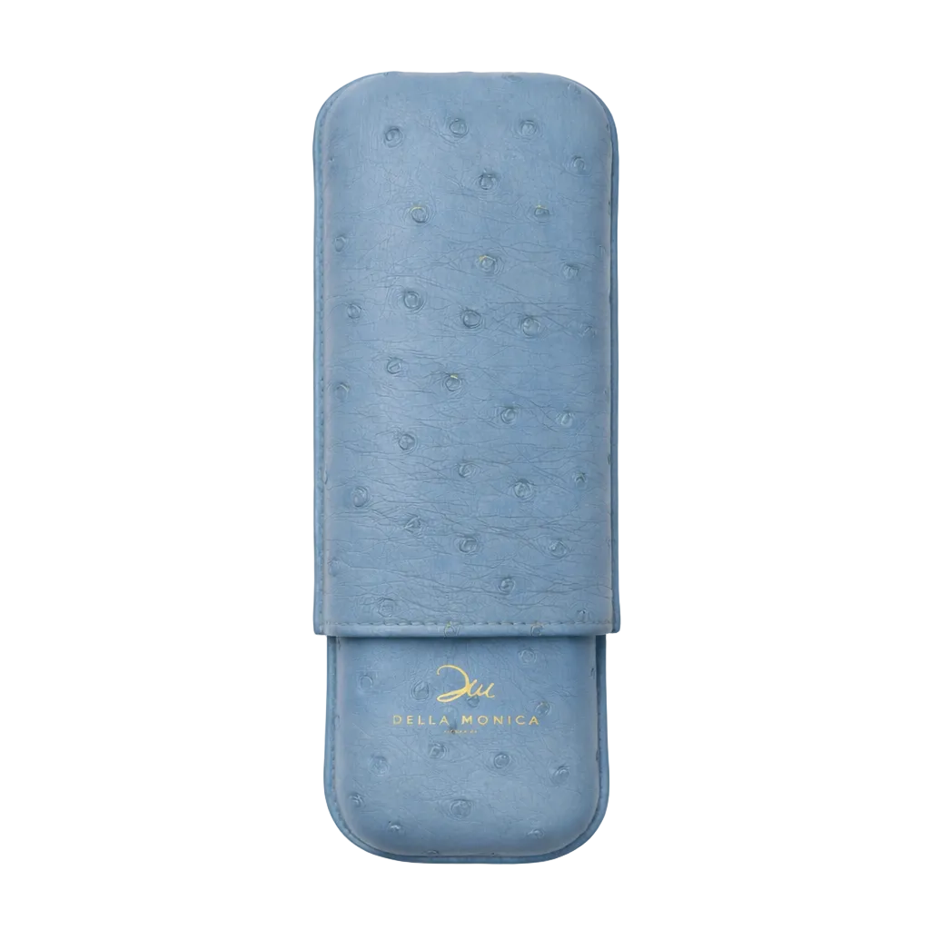 Portasigari Doppio in Struzzo