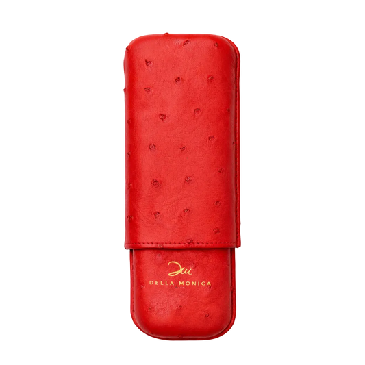 Portasigari Doppio in Struzzo