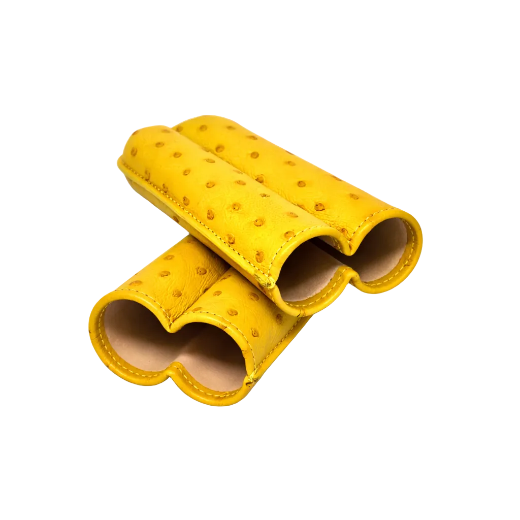 Portasigari Doppio in Struzzo