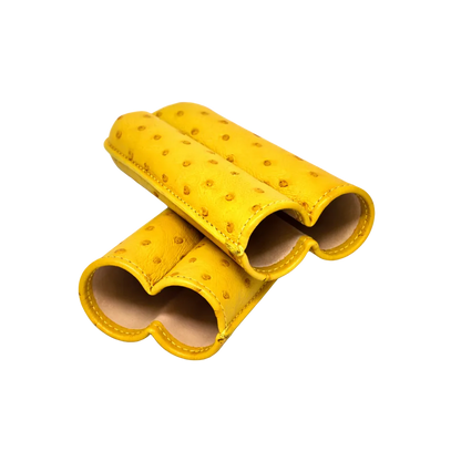 Portasigari Doppio in Struzzo