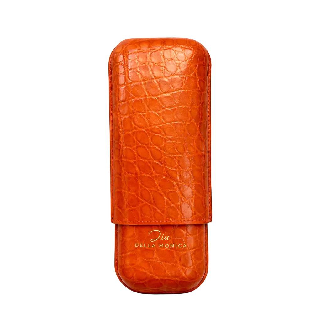 Portasigari Doppio in Coccodrillo