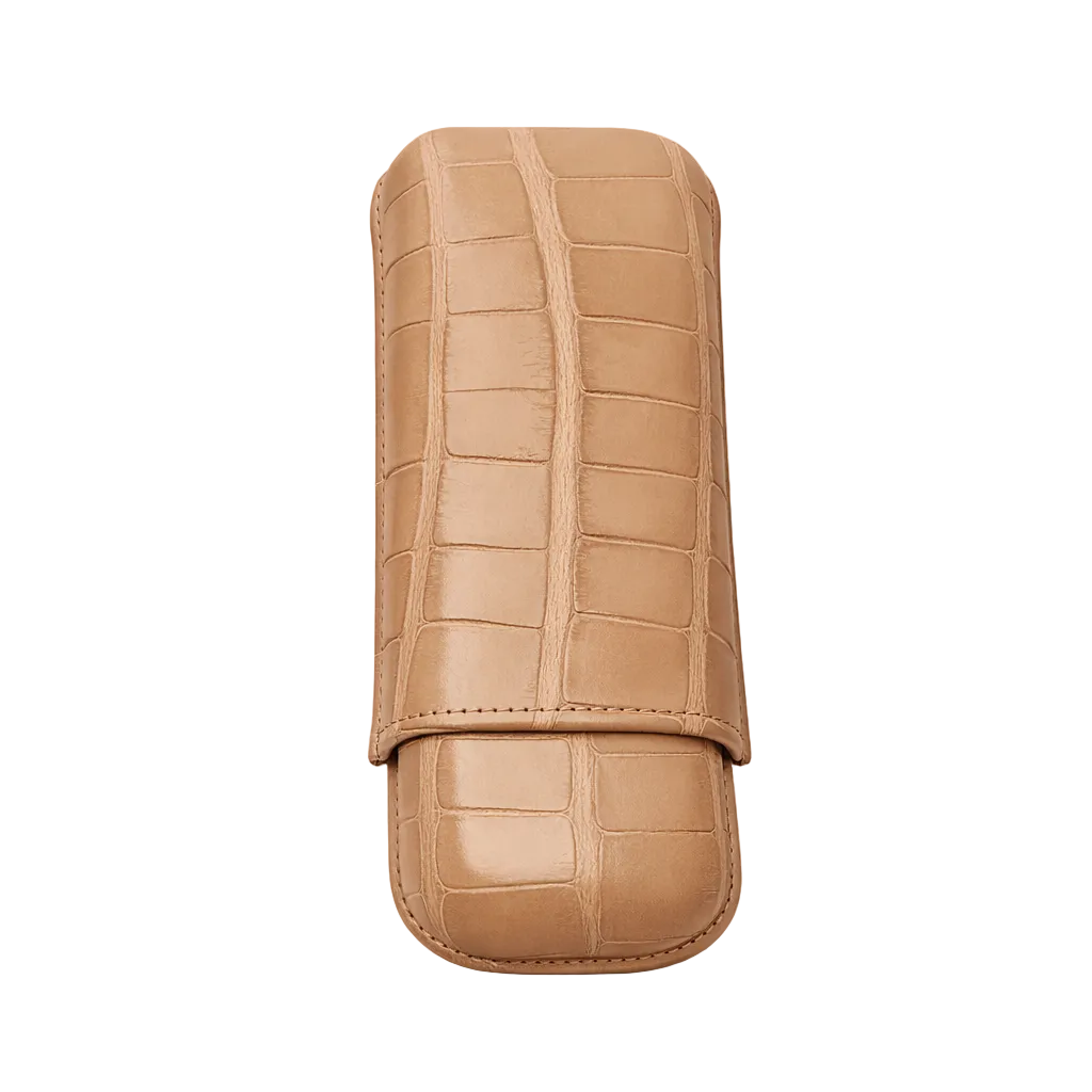 Portasigari Doppio in Coccodrillo