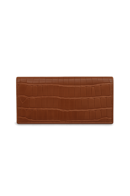 Portafoglio Lungo Alligatore & Pelle
