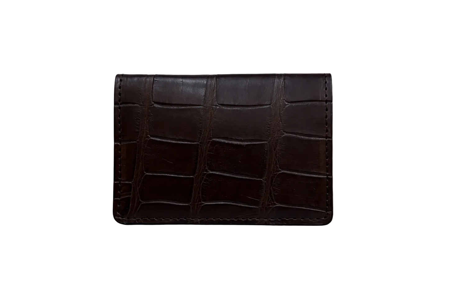 Porta carte pieghevole in Alligatore