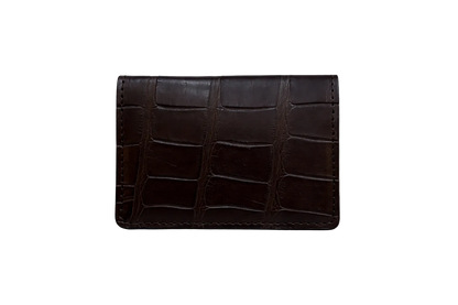 Porta carte pieghevole in Alligatore