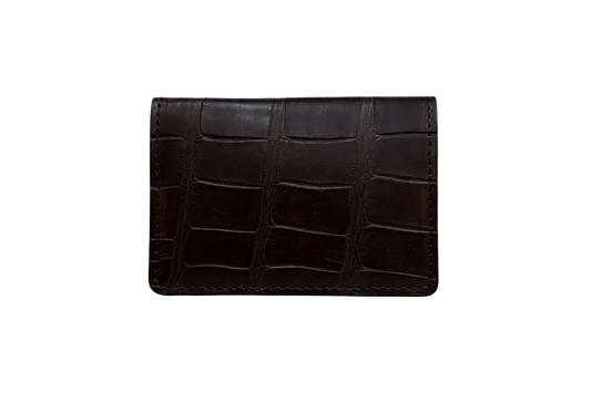 Porta carte pieghevole in Alligatore