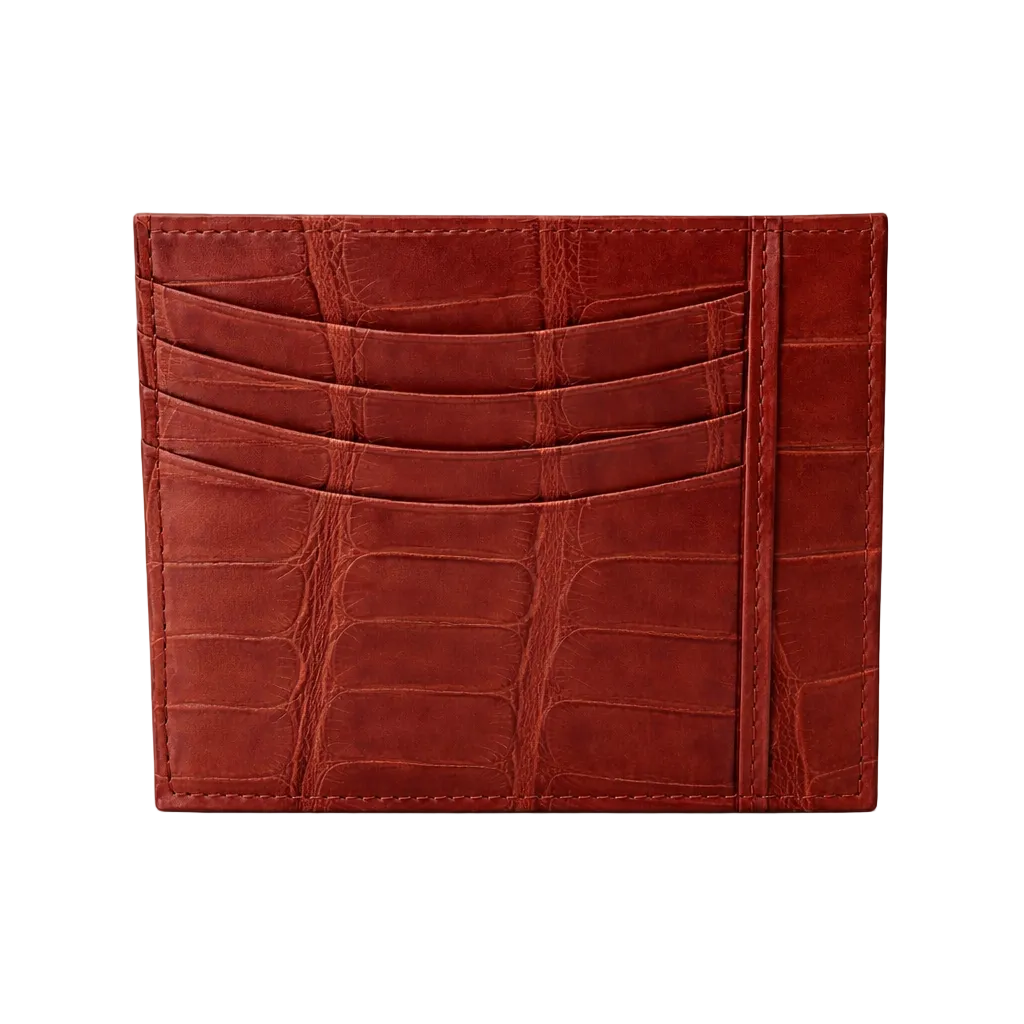 Porta carte Grande in Alligatore