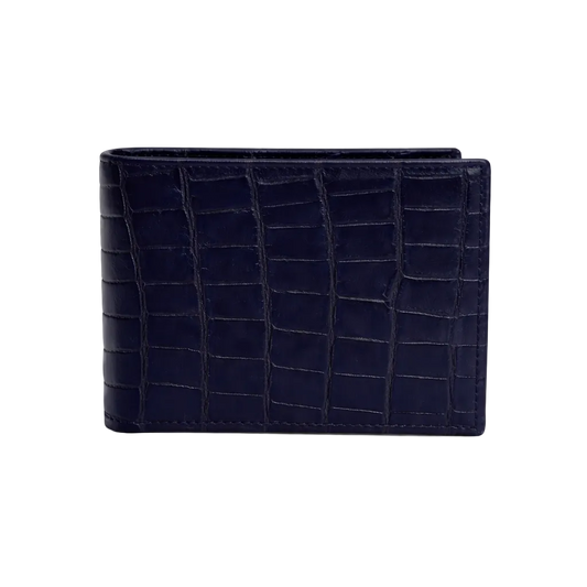 Portafoglio con portamonete in Coccodrillo