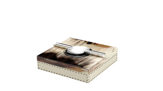 Posacenere in Corno e Pelle