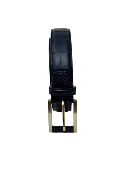Cintura in Alligatore Blu Notte