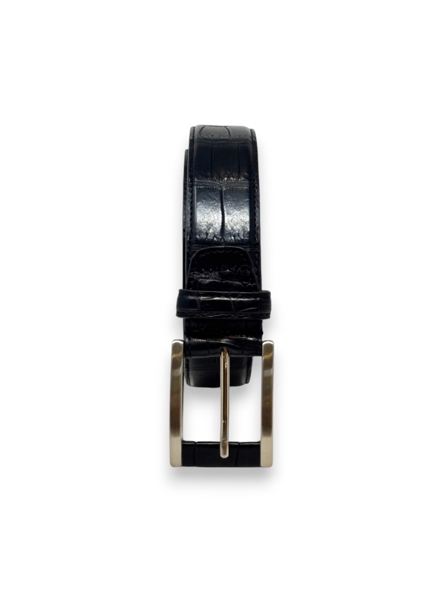 Cintura in Alligatore Nero