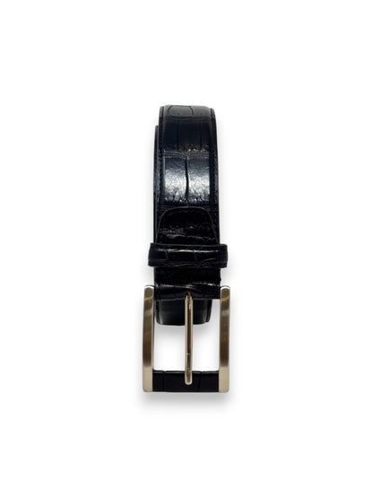 Cintura in Alligatore Nero