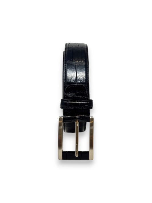 Cintura in Alligatore Nero