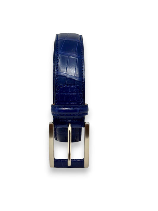 Cintura | in Alligatore Bluette