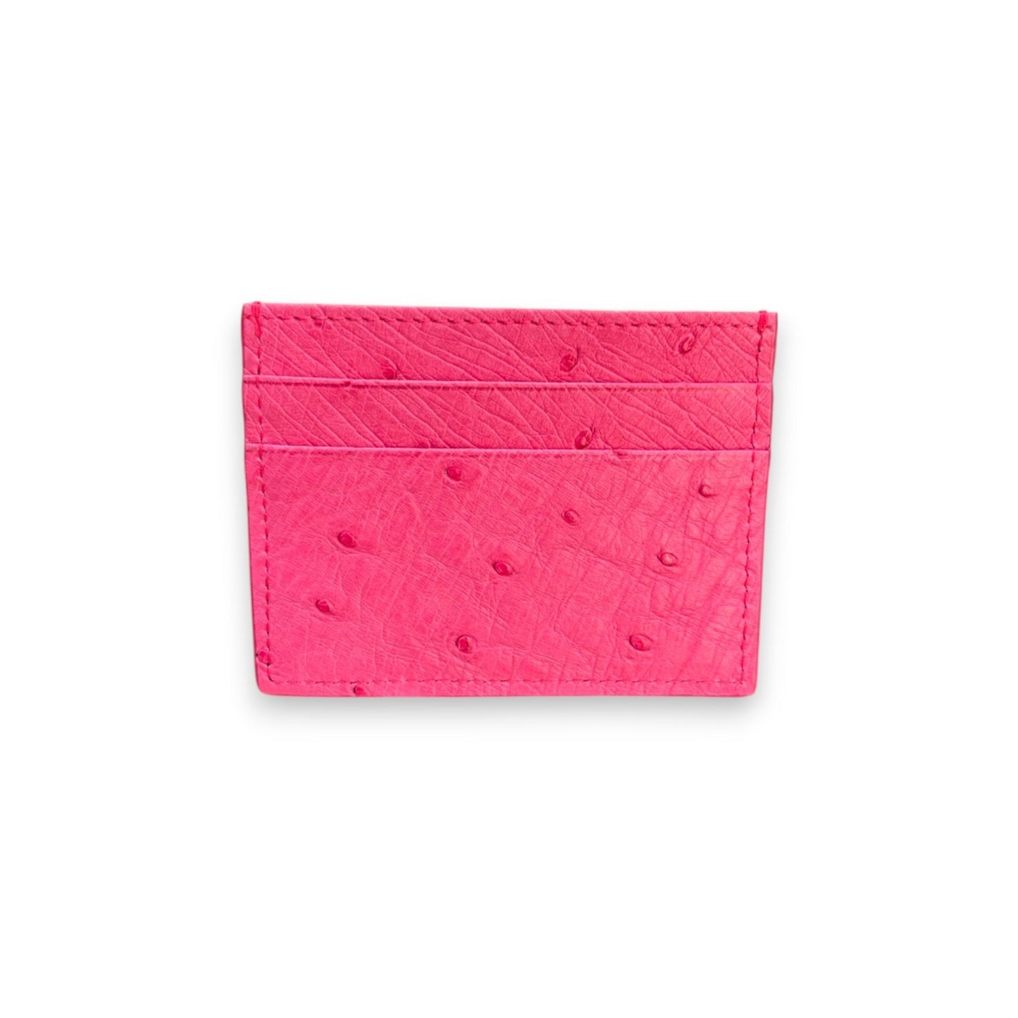 Small Real Ostrich Credit Card Holder