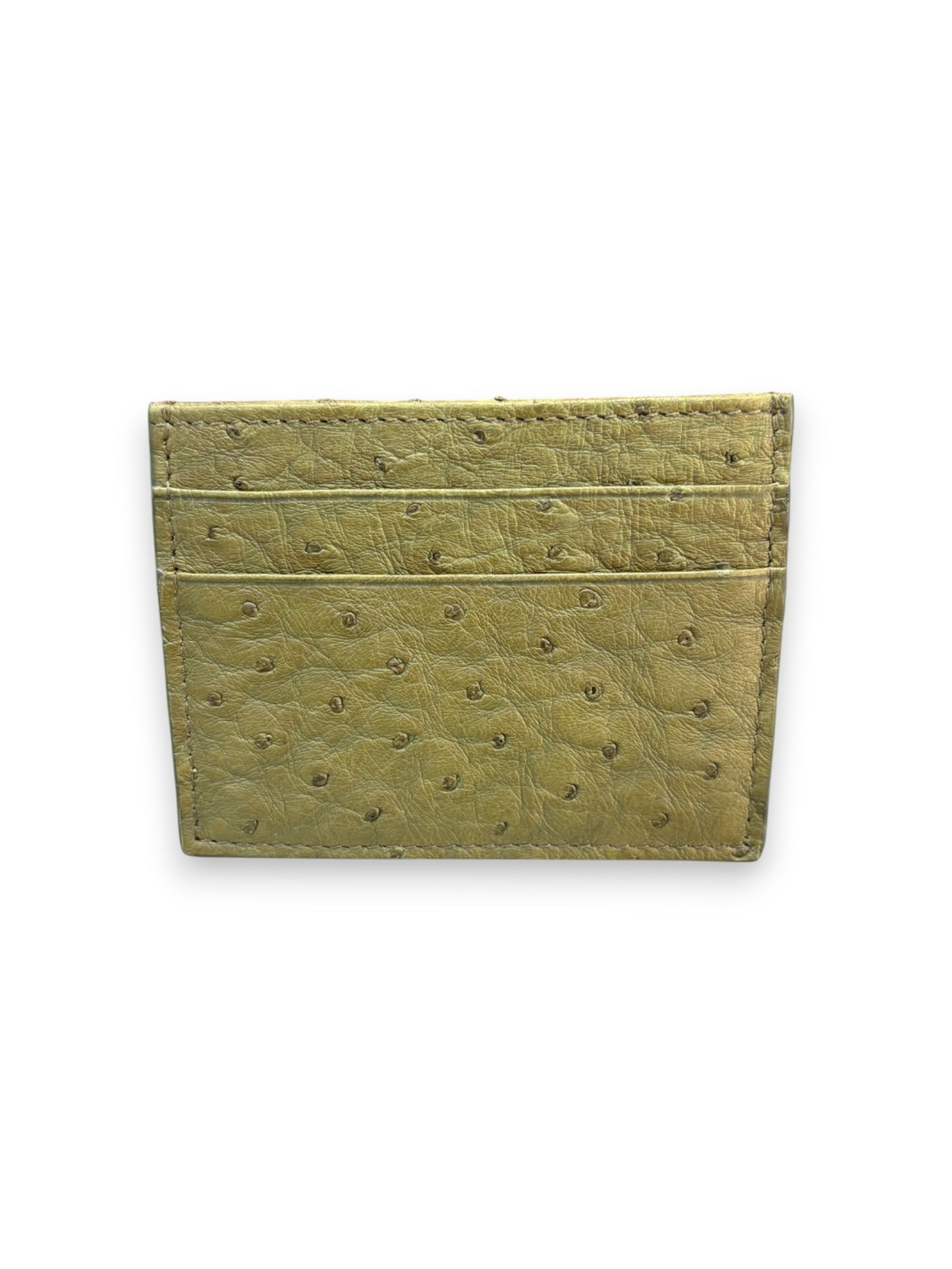 Small Real Ostrich Credit Card Holder