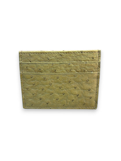 Small Real Ostrich Credit Card Holder